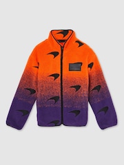 Reiss Papaya Orange/Purple Drift McLaren F1 Team Ombré Fleece Jacket Unisex Fit - Image 2 of 10