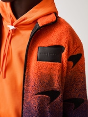 Reiss Papaya Orange/Purple Drift McLaren F1 Team Ombré Fleece Jacket Unisex Fit - Image 5 of 10