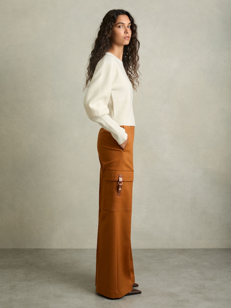 Reiss Mariane Wide-Leg Combat Trousers With Cotton - Image 1 of 6