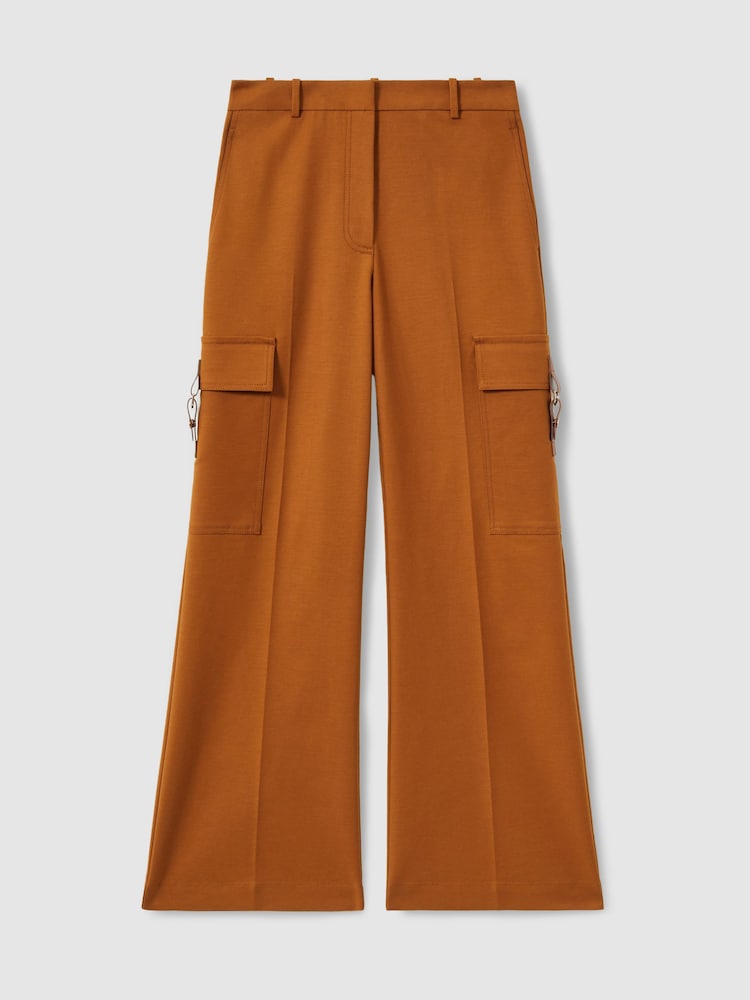 Reiss Mariane Wide-Leg Combat Trousers With Cotton - Image 2 of 6