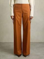 Reiss Mariane Wide-Leg Combat Trousers With Cotton - Image 3 of 6