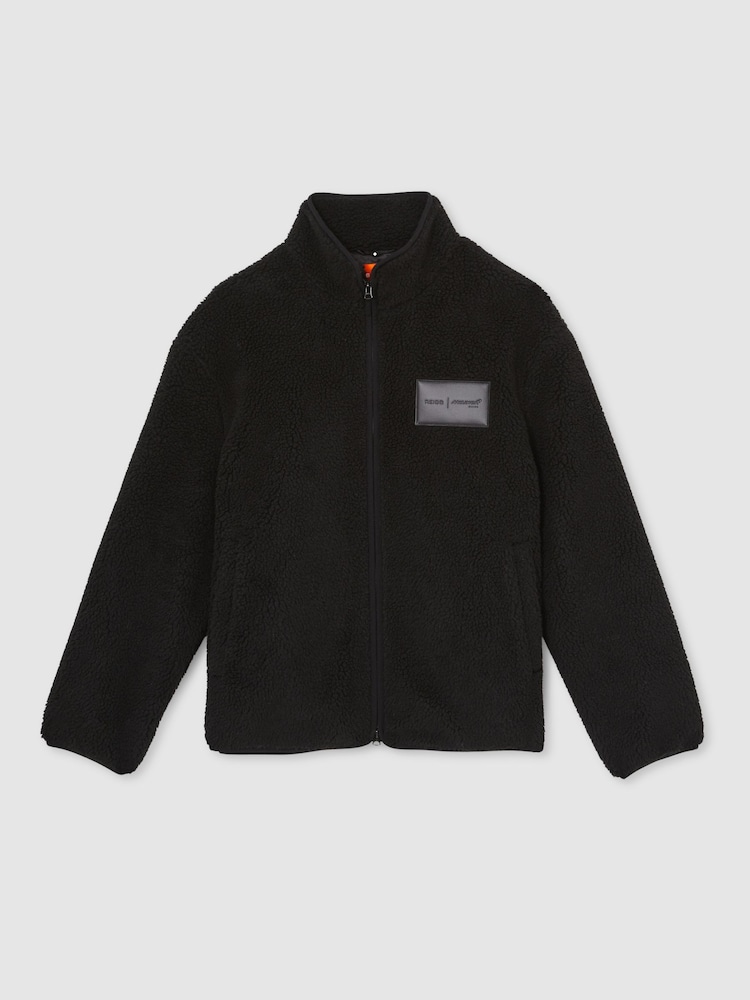 Schwarz - Reiss Snoop McLaren F1 Team Embroidered Fleece Jacket Unisex Fit - Bild 2 von 10 Schwarz - Reiss Snoop McLaren F1 Team Embroidered Fleece Jacket Unisex Fit - Bild 2 von 10