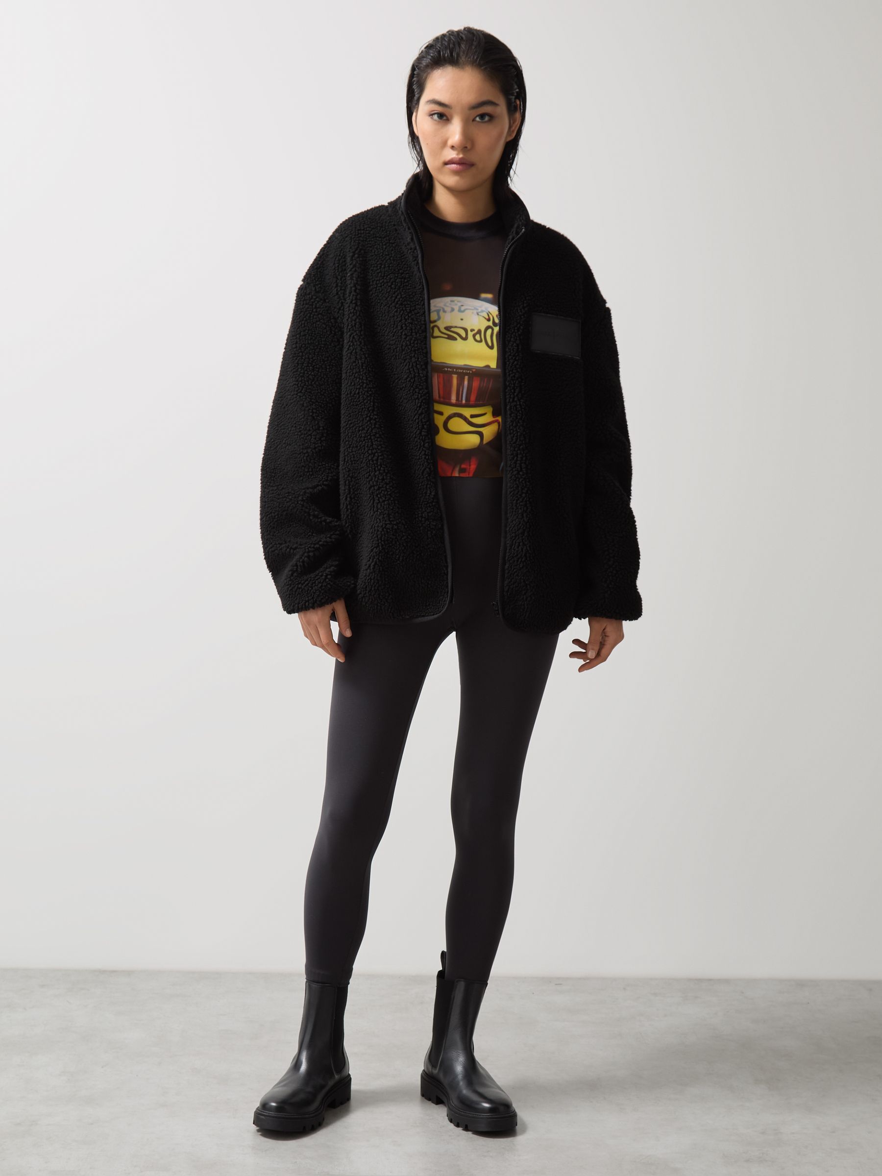 Buy Reiss Black Snoop McLaren F1 Team Embroidered Fleece Jacket