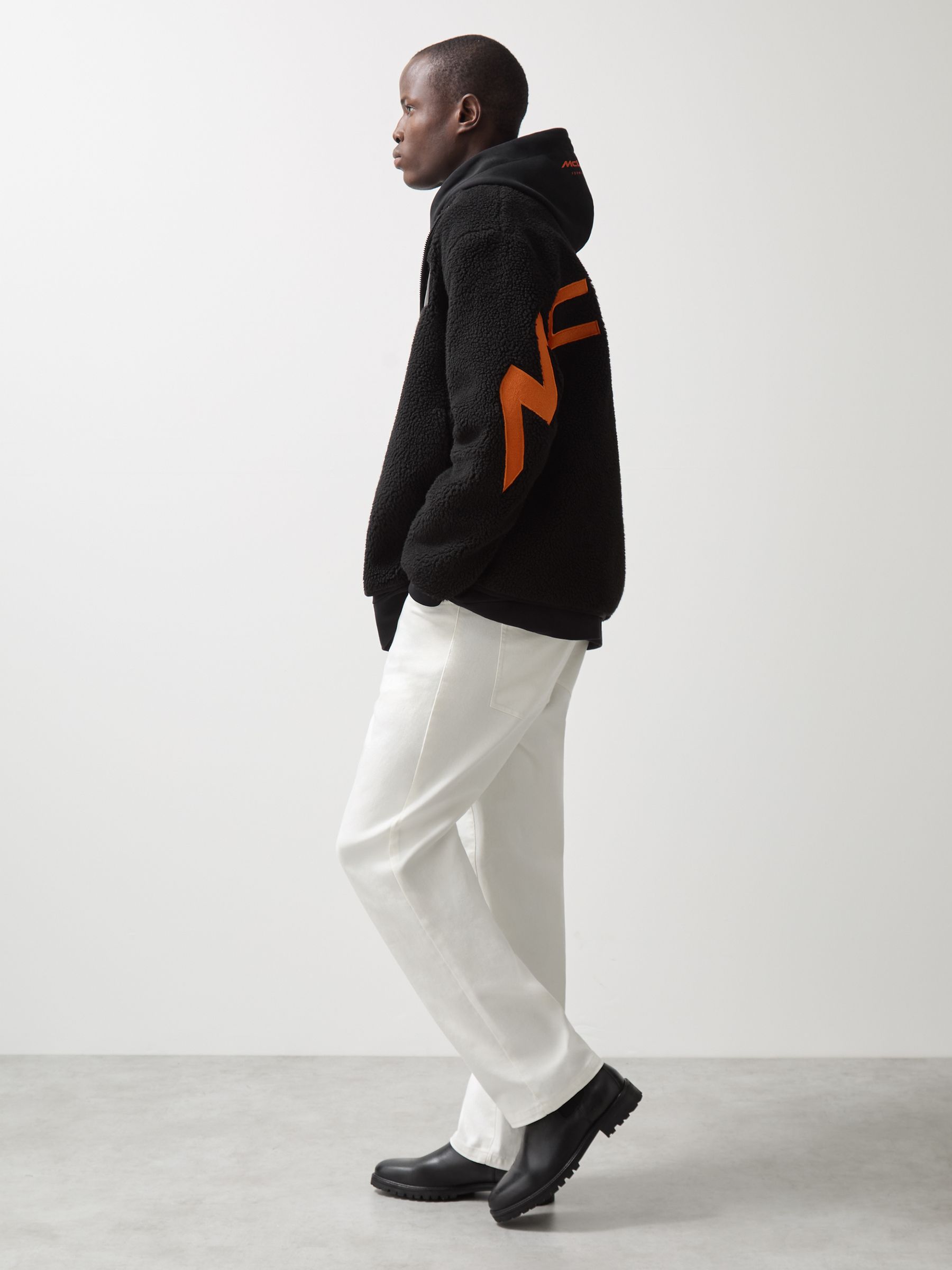 Buy Reiss Black Snoop McLaren F1 Team Embroidered Fleece Jacket