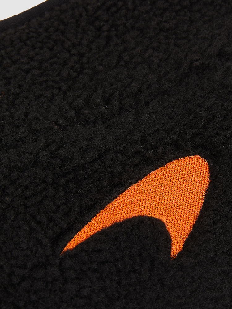 Noir - Reiss Snoop McLaren F1 Team Embroidered Fleece Jacket Unisex Fit - Image 8 of 10