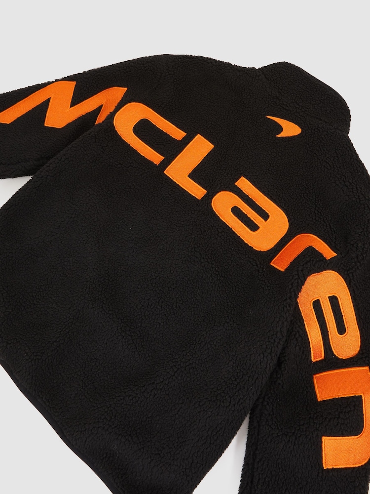 Noir - Reiss Snoop McLaren F1 Team Embroidered Fleece Jacket Unisex Fit - Image 9 of 10