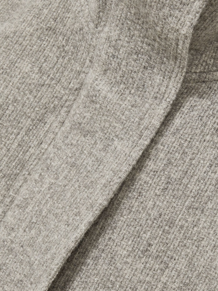Reiss Grey Phillipa Wool Funnel-Neck Bomber Jacket - Image 7 of 7