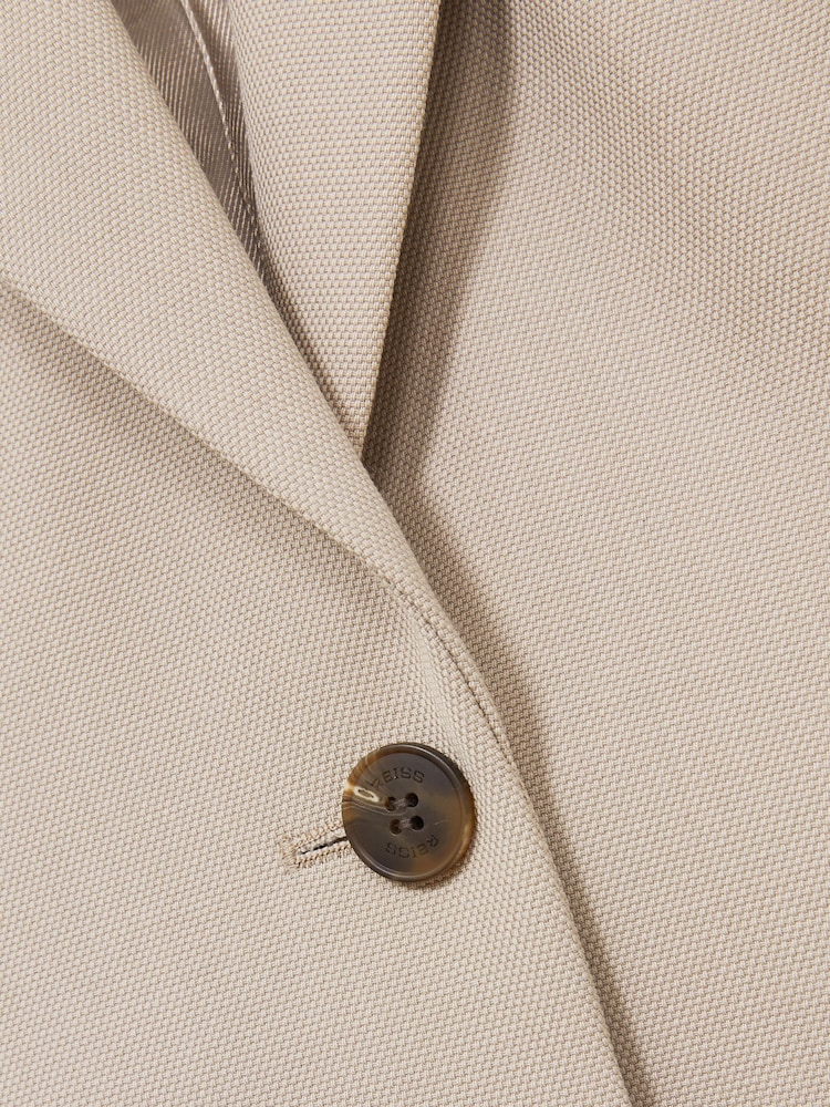 Reiss Brittany Single-Breasted Textured Wool-Blend Suit Jacket - Image 6 of 6