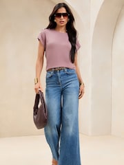 Lipsy Blush Pink Round Neck T-Shirt - Image 2 of 4