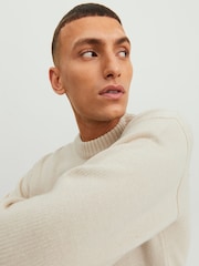 JACK & JONES Natural Ribbed Turtle Neck Knitted Jumper - Image 2 of 6
