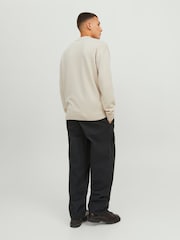 JACK & JONES Natural Ribbed Turtle Neck Knitted Jumper - Image 3 of 6