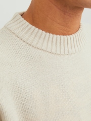 JACK & JONES Natural Ribbed Turtle Neck Knitted Jumper - Image 4 of 6