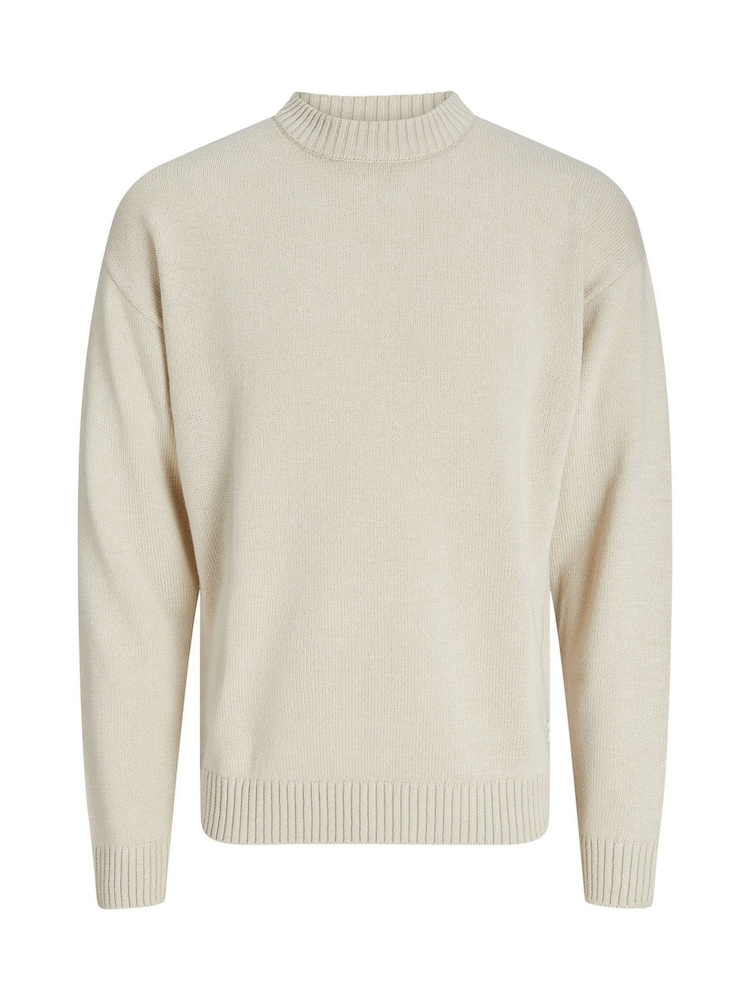 JACK & JONES Natural Ribbed Turtle Neck Knitted Jumper - Image 6 of 6 JACK & JONES Natural Ribbed Turtle Neck Knitted Jumper - Image 6 of 6