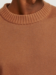JACK & JONES Brown Ribbed Turtle Neck Knitted Jumper - Image 6 of 6