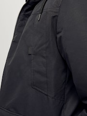 JACK & JONES Black Parka Coat With Faux Fur Jackets - Image 6 of 8