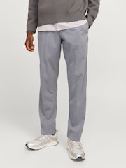 JACK & JONES Grey Drawstring Relaxed Fit Trousers - Image 1 of 7