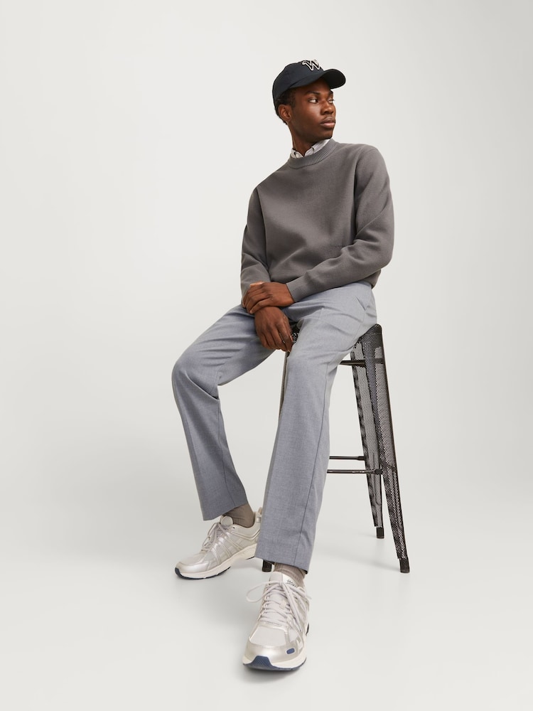 JACK & JONES Grey Drawstring Relaxed Fit Trousers - Image 2 of 7