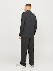 JACK & JONES Grey Knitted Zip-Up Cardigan - Image 2 of 5