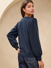 Lipsy Navy 1 Round Neck Sweatshirt - Image 4 of 4