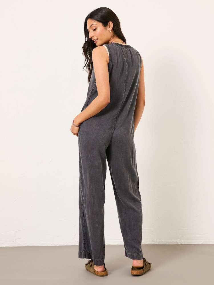 FatFace Tara Charcoal Grey Dungarees - Image 2 of 6