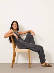 FatFace Tara Charcoal Grey Dungarees - Image 5 of 6