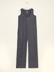 FatFace Tara Charcoal Grey Dungarees - Image 6 of 6