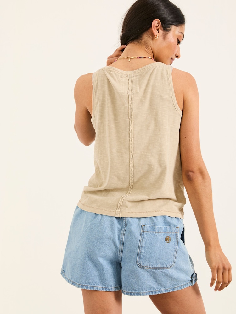 FatFace Oatmeal Bella Vest Top - Image 2 of 6 FatFace Oatmeal Bella Vest Top - Image 2 of 6
