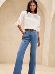 Lipsy Cream Round Neck Sweatshirt - Image 2 of 4