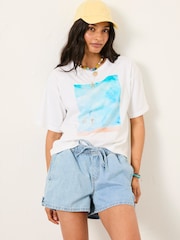 Blanco - FatFace Boxy T-Shirt - Imagen 1 de 5