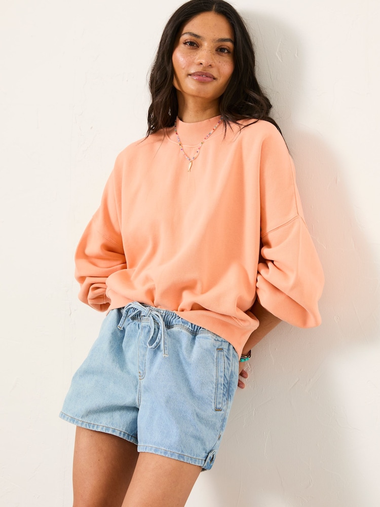 FatFace Lara Peach Pink Crew Sweatshirt - Image 1 of 5