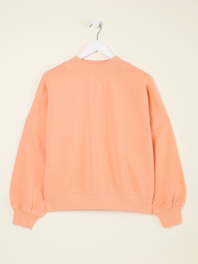 FatFace Lara Peach Pink Crew Sweatshirt - Image 5 of 5