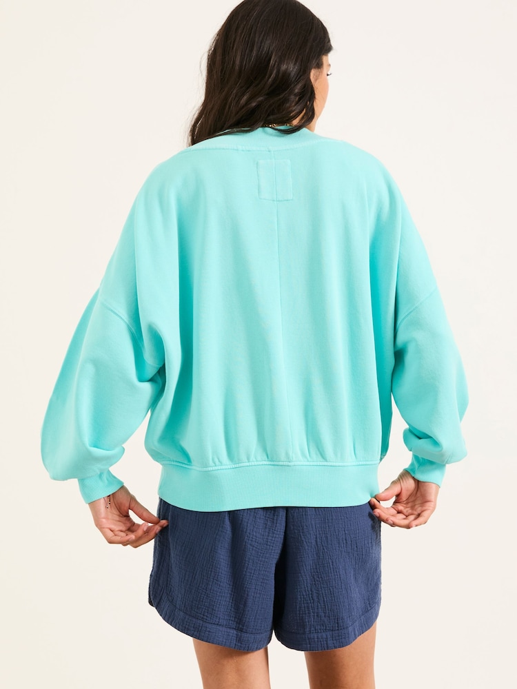 FatFace Lara Blue Crew Sweatshirt - Image 2 of 6
