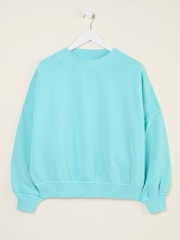 FatFace Lara Blue Crew Sweatshirt - Image 6 of 6