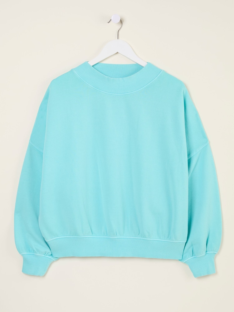FatFace Lara Blue Crew Sweatshirt - Image 6 of 6