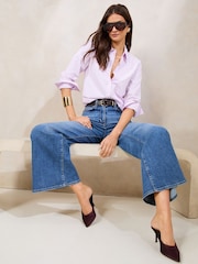 Rosa/azul - Lipsy Stripe Camisas de popeline - Imagem 3 de 4