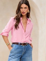 Lipsy Pink Stripe Poplin Shirt - Image 2 of 5