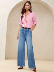 Lipsy Pink Stripe Poplin Shirt - Image 3 of 5