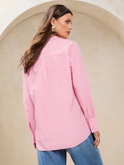 Lipsy Pink Stripe Poplin Shirt - Image 5 of 5