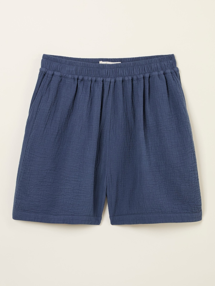 FatFace Dani Blue Doubles 100% Cotton Shorts - Image 1 of 5