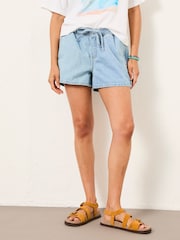FatFace Dee Blue Denim Shorts - Image 1 of 6