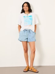 FatFace Dee Blue Denim Shorts - Image 5 of 6