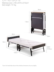 Jay-Be White Grand Folding Bed with e-Pocket Tufted Mattress - Image 7 of 7