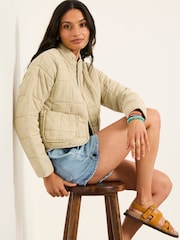FatFace Quinn Ivory Quilted 100% Cotton Jacket - Image 4 of 7