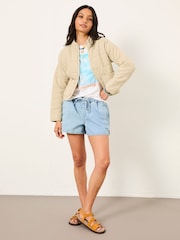 FatFace Quinn Ivory Quilted 100% Cotton Jacket - Image 6 of 7
