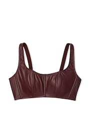 Victoria's Secret Burgundy Brown Cropped Brallete Top - Image 4 of 4