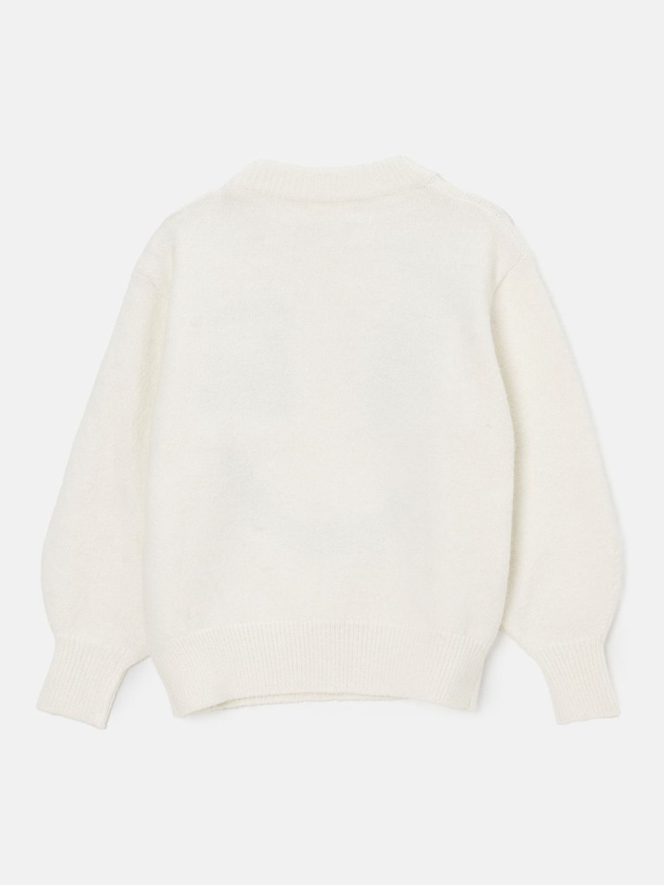 Angel & Rocket Cream Shanti Smiley Face Jumper - Image 4 of 4