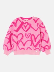 Angel & Rocket Pink Harlow Pink Heart Jumper - Image 3 of 5