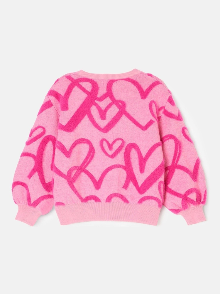 Angel & Rocket Pink Harlow Pink Heart Jumper - Image 4 of 5