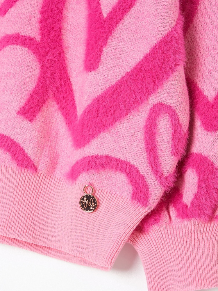 Angel & Rocket Pink Harlow Pink Heart Jumper - Image 5 of 5