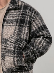 Religion Grey Check Bomber Jacket - Image 4 of 5